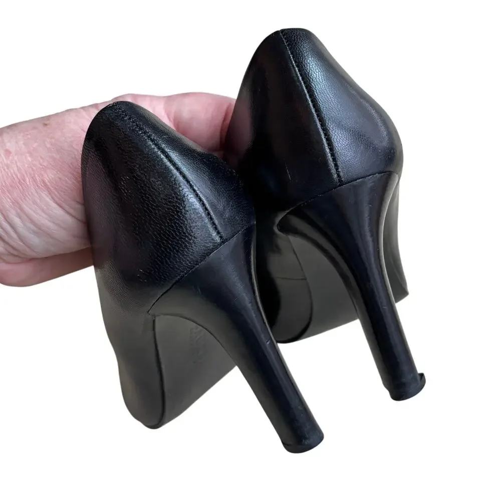 Lauren Ralph Lauren Zabrina black leather pumps size 8B classic career shoes